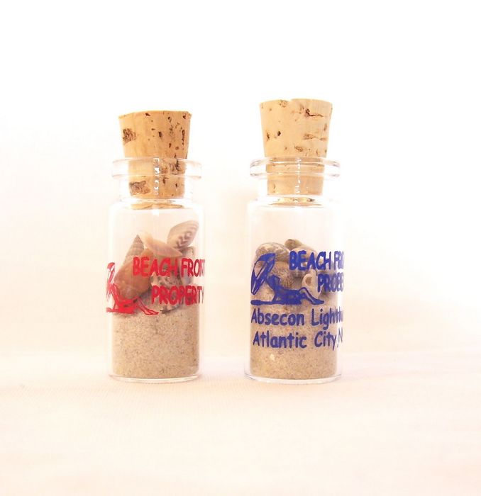 NGH107S Beach Front Property in Mini GLASS Bottle